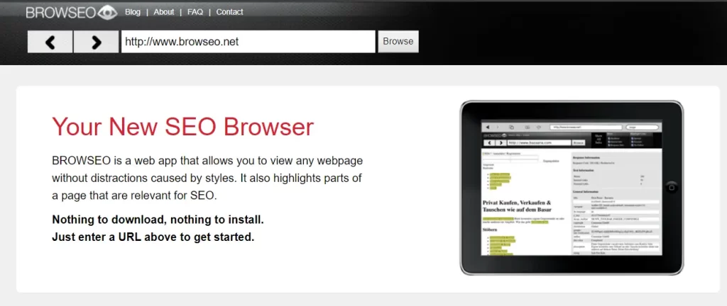 browseo seo tool