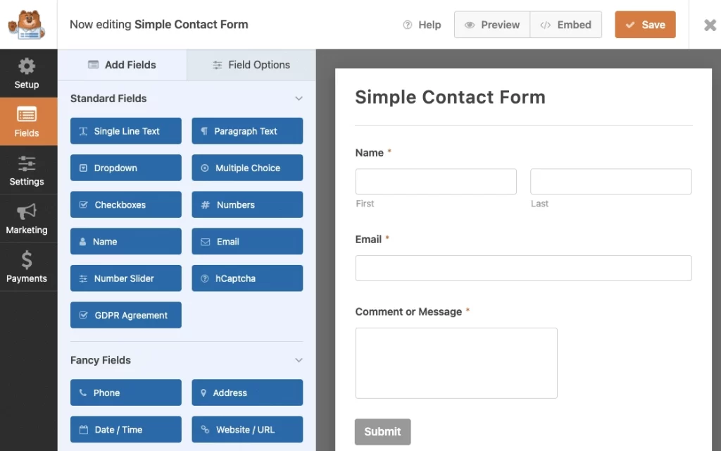 simple Contact Form Plugins for WordPress