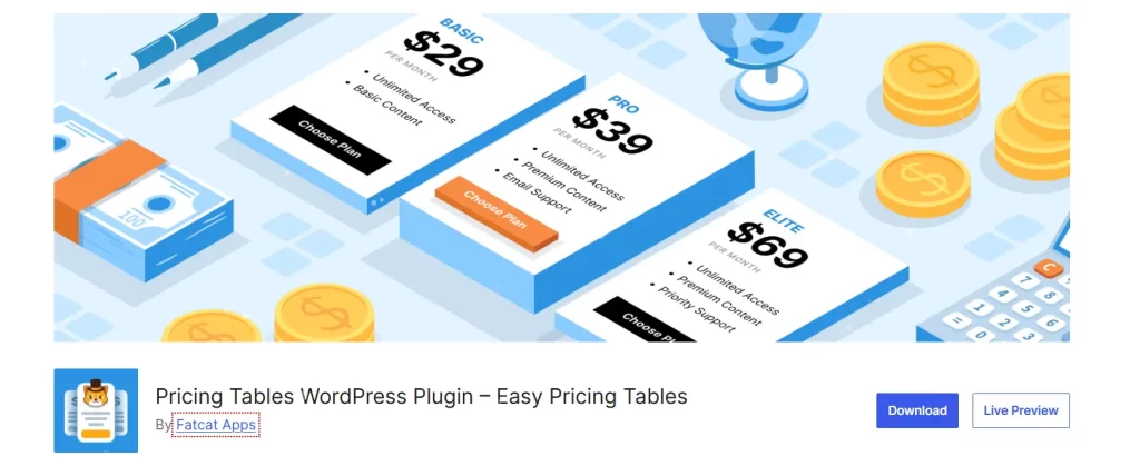 Easy Pricing Tables 