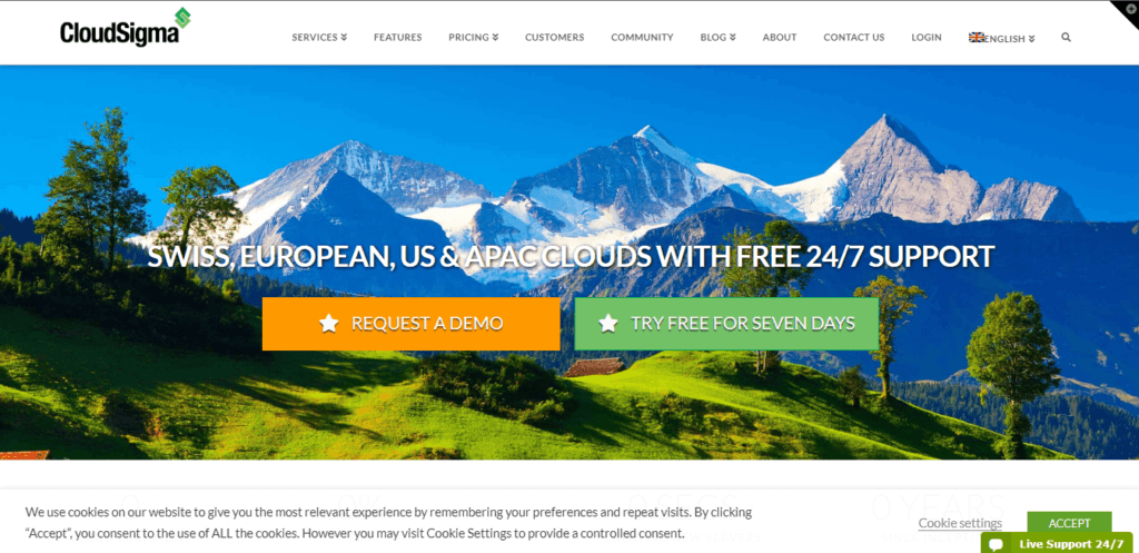 CloudSigma web hosting