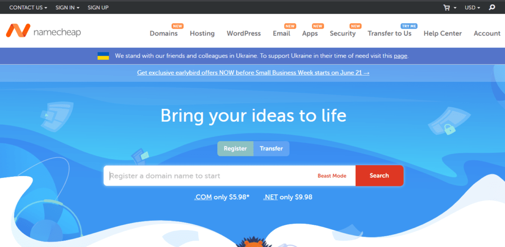 namecheap web hosting