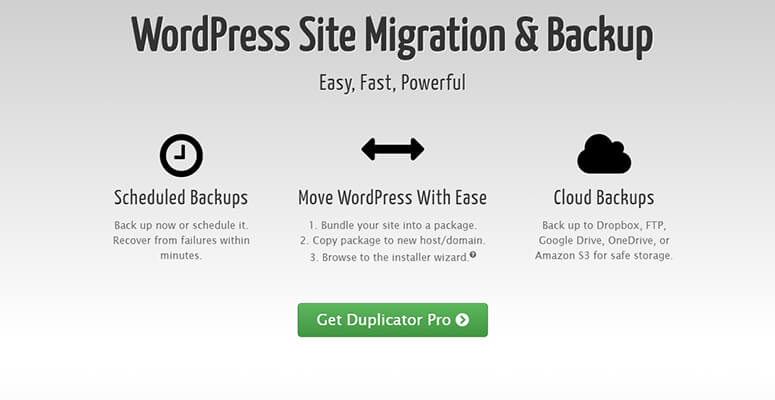 duplicator wordpress backup plugin