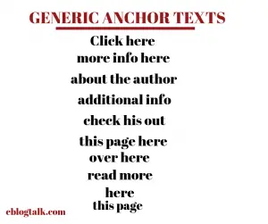 generic types of anchor text