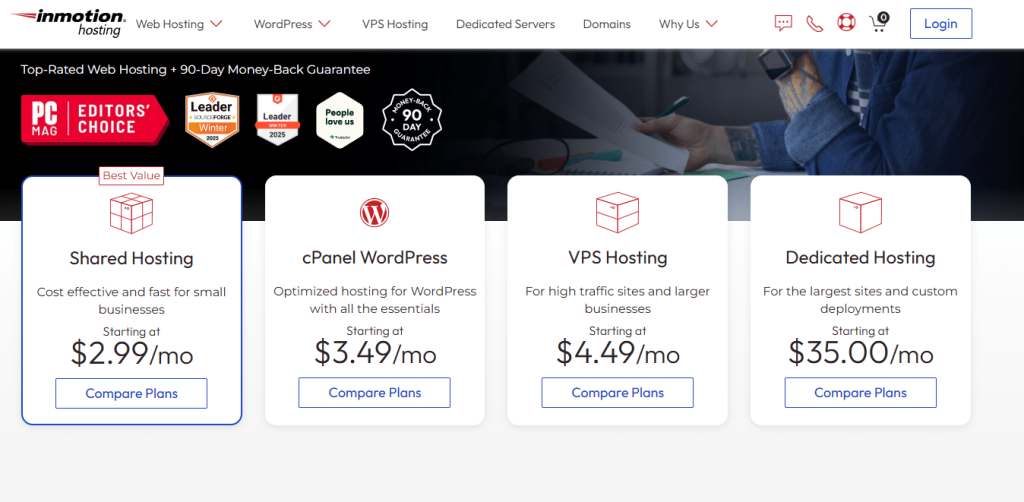 inmotion hosting plans