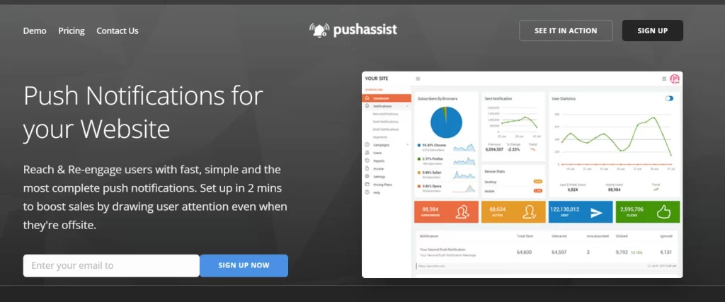 pushassist push notification plugin