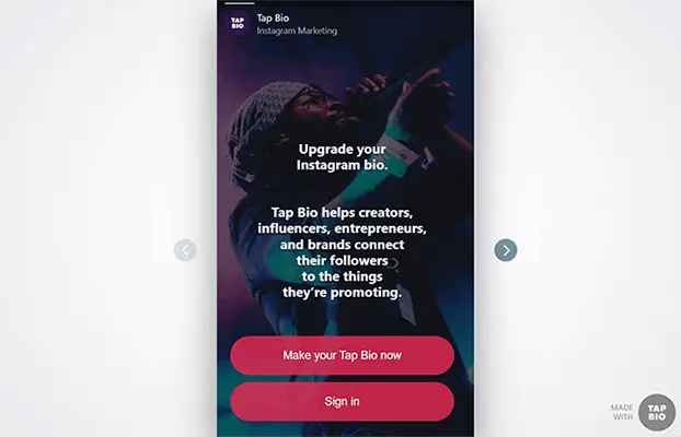 Tap-Bio-Homepage