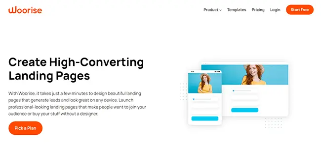 Woorise-Landing-Page